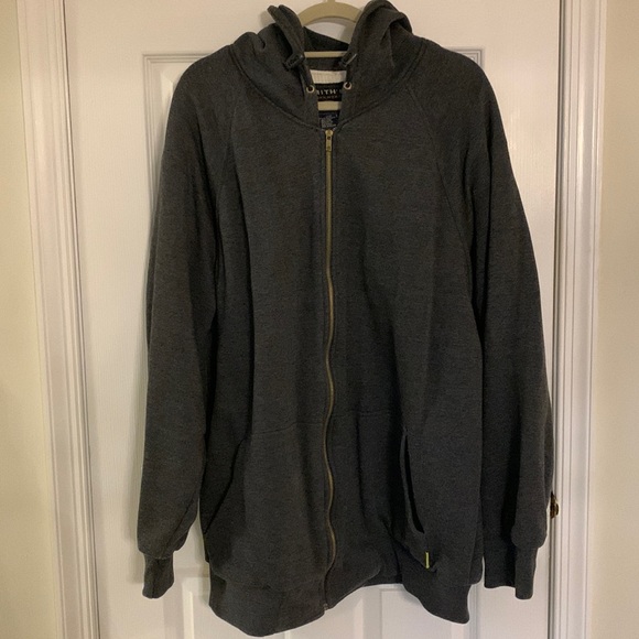 Men’s work hoodie with toggle adjustment. XXL. HEATHER NAVY color. - Picture 1 of 5